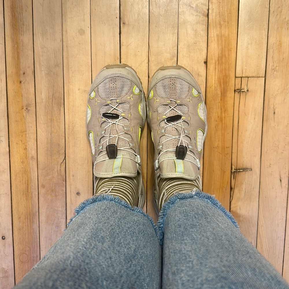 Salomon Tan and Beige Sneakers